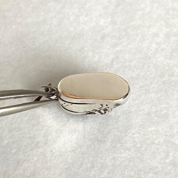 VTG Sterling Silver 925 Blank Engraveable Unisex Baby Shoe Pendant Charm - Picture 5 of 16